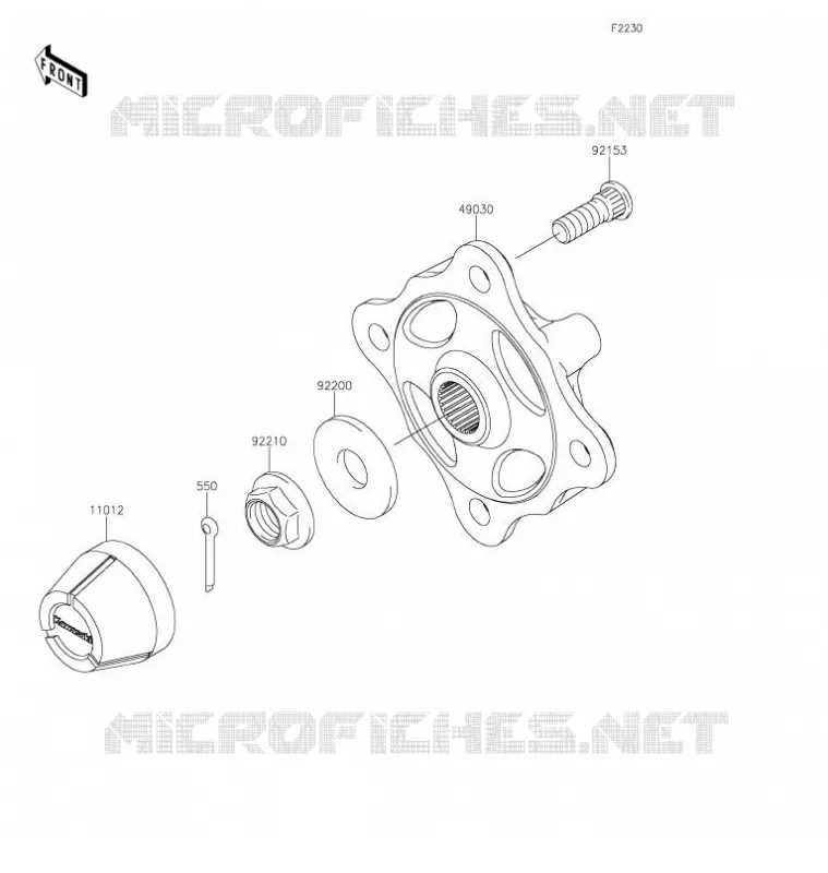 MOYEU AVANT/FREIN Kawasaki SSV 800 2021 TERYX4  KRT800HMFNN