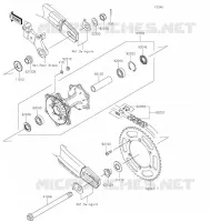 MOYEU ARRIERE pour Kawasaki KLX300R