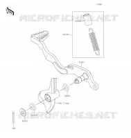 PEDALE DE FREIN pour Kawasaki KLX300R