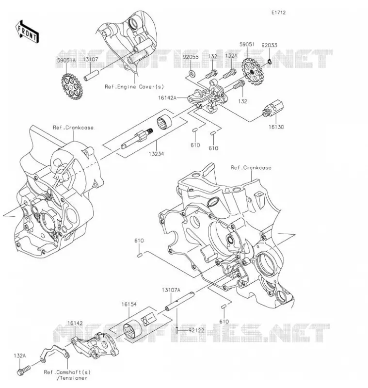 POMPE A HUILE Kawasaki TOUT-TERRAIN 450 2021 KLX450R  KLX450AMFNN