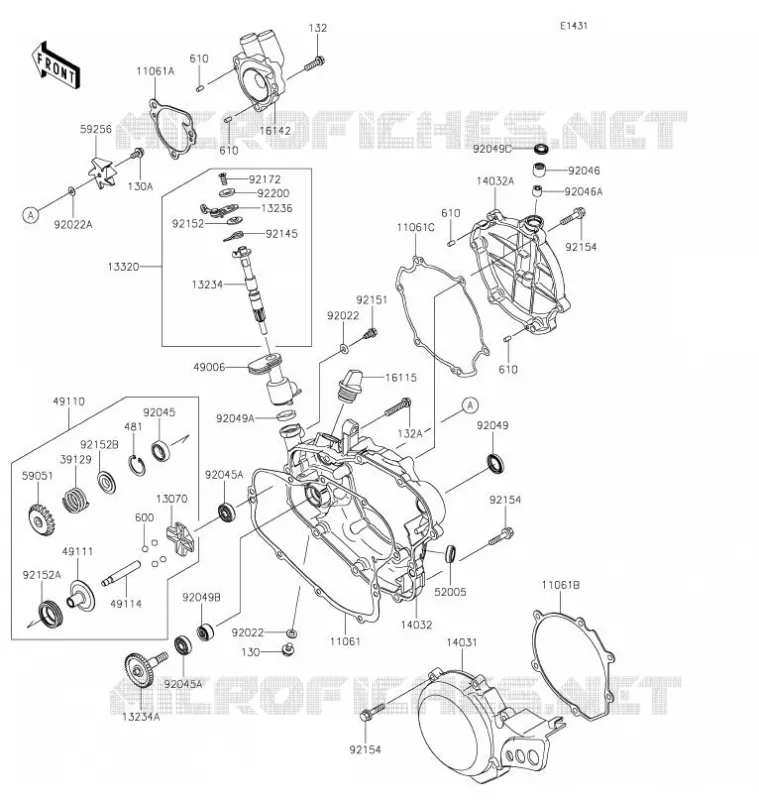 COUVERCLES MOTEUR Kawasaki TOUT-TERRAIN 85 2021 KX85-II  KX85DMFNN
