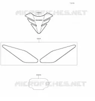 ACCESSOIRE(Tank Pads and Meter Film) pour Kawasaki NINJA 650
