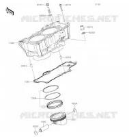 CYLINDRE/PISTON pour Kawasaki NINJA 650