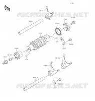 FOURCHETTE/BARRILLET DE SELECTION pour Kawasaki NINJA 650