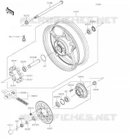 ROUE ARRI&Egrave;RE/CHAINE pour Kawasaki NINJA 650