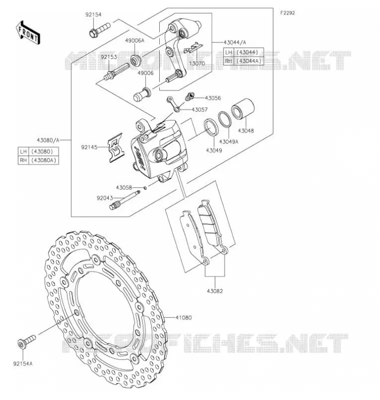 FREIN AVANT Kawasaki MOTOS 650 2021 NINJA 650  EX650NMFNL