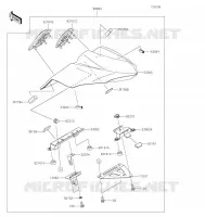 ACCESSOIRE(Pillion Seat Cover) pour Kawasaki NINJA 650