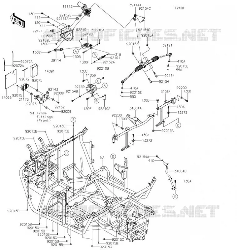 CADRE Kawasaki SSV 800 2021 TERYX4  KRF800JMFNL