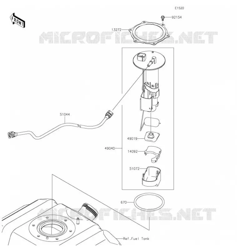 POMPE A ESSENCE Kawasaki SSV 800 2021 TERYX4  KRF800JMFNN