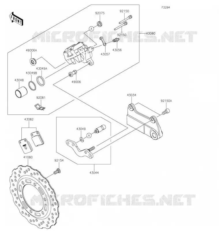 FREIN ARRIERE Kawasaki TOUT-TERRAIN 230 2021 KLX230R S  KLX230FMFNL