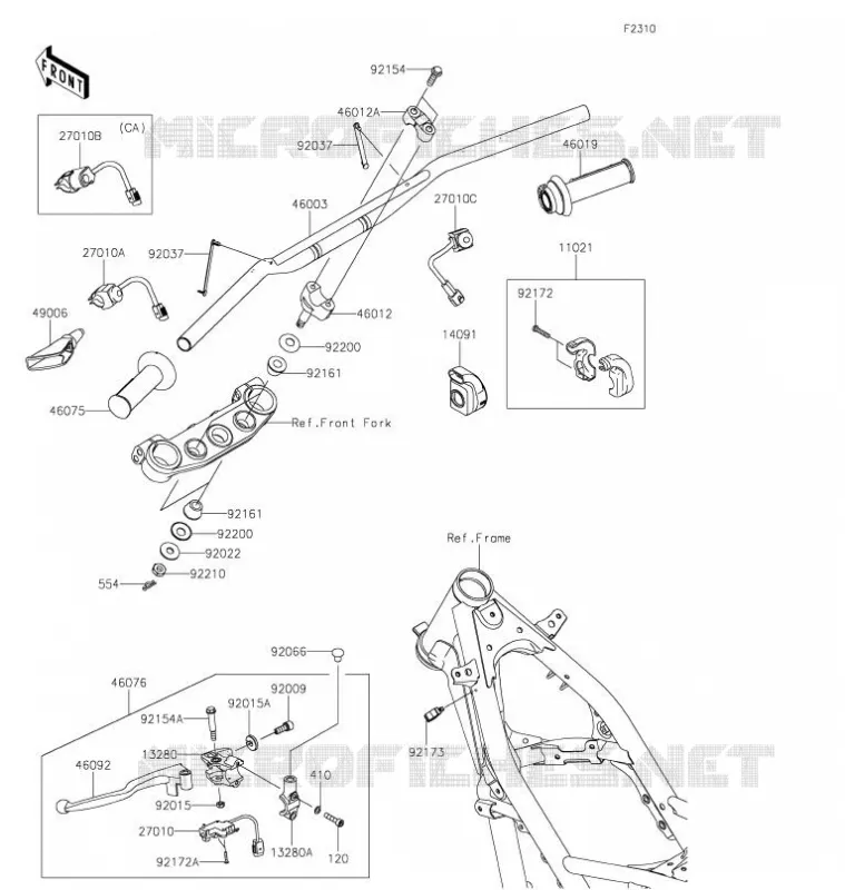 GUIDON Kawasaki TOUT-TERRAIN 230 2021 KLX230R S  KLX230FMFNL