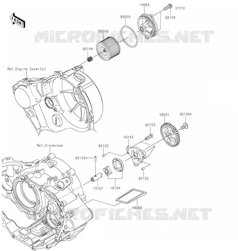 POMPE A HUILE Kawasaki TOUT-TERRAIN 230 2021 KLX230R S  KLX230FMFNL