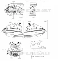 ETIQUETTES pour Kawasaki JET SKI ULTRA 310X