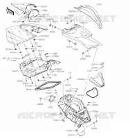 PIECE COQUE MILIEU pour Kawasaki JET SKI ULTRA 310X