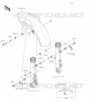GARDE BOUE AVANT pour Kawasaki Z650