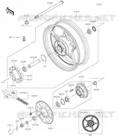ROUE ARRI&Egrave;RE/CHAINE pour Kawasaki Z650