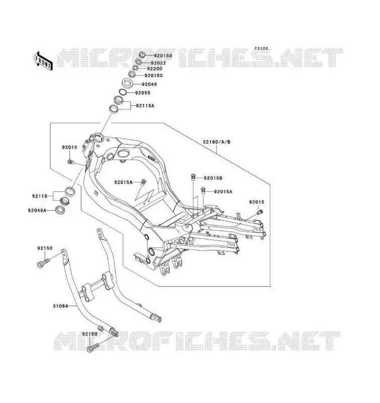 CADRE Kawasaki MOTOS 1100 1993 ZZ-R1100  ZX1100-D1