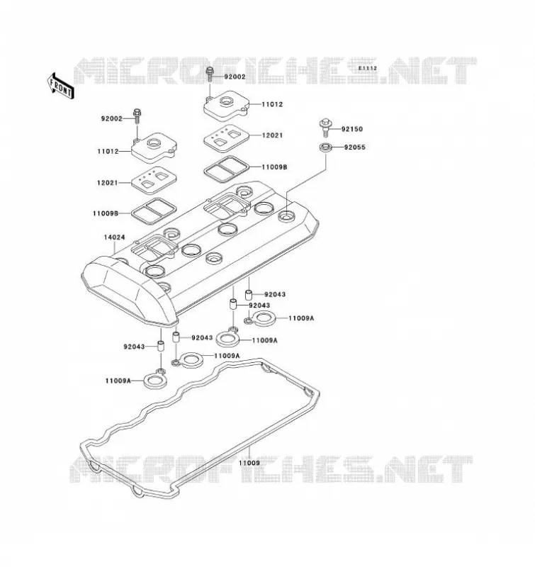 COUVRE CULASSE Kawasaki MOTOS 1100 1993 ZZ-R1100  ZX1100-D1