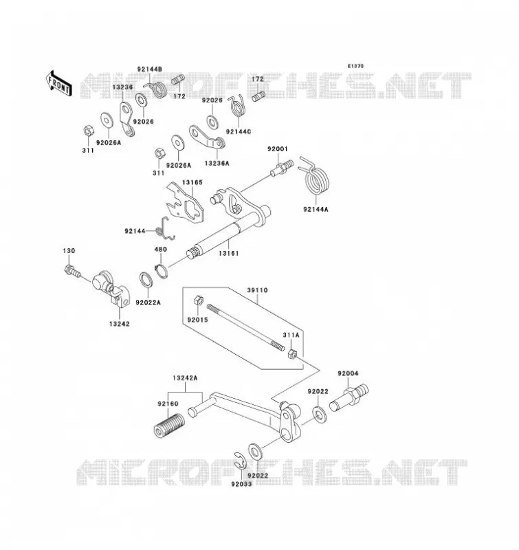 SELECTEUR Kawasaki MOTOS 1100 1993 ZZ-R1100  ZX1100-D1