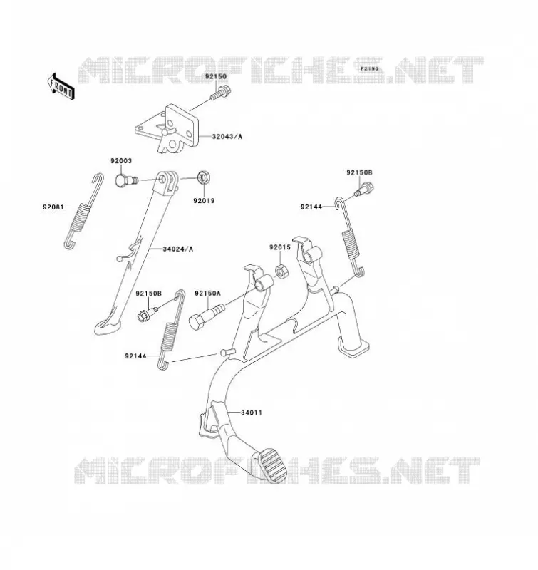 BEQUILLES Kawasaki MOTOS 1100 1993 ZZ-R1100  ZX1100-D1