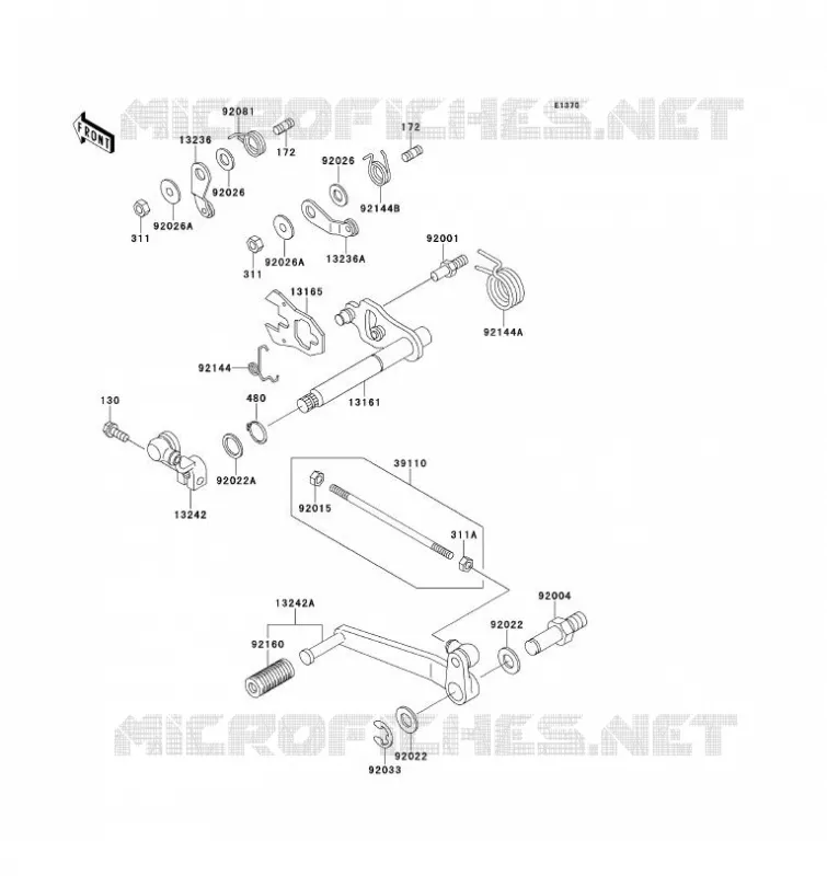 SELECTEUR Kawasaki MOTOS 1100 1993 ZZ-R1100  ZX1100-D1