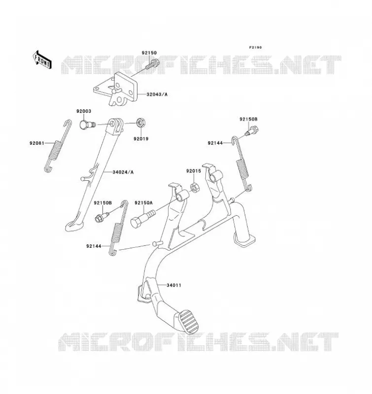 BEQUILLES Kawasaki MOTOS 1100 1993 ZZ-R1100  ZX1100-D1