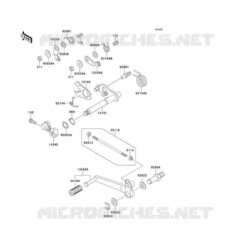 SELECTEUR Kawasaki MOTOS 1100 1993 ZZ-R1100  ZX1100-D1