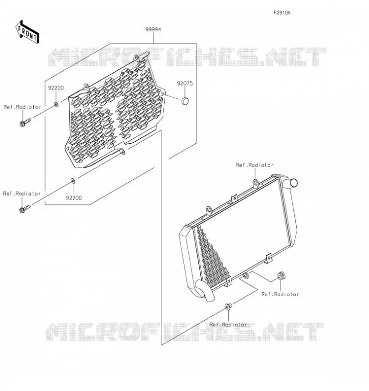 ACCESSOIRE(Radiator Trim) Kawasaki MOTOS 1000 2020 VERSYS 1000  KLZ1000CLF
