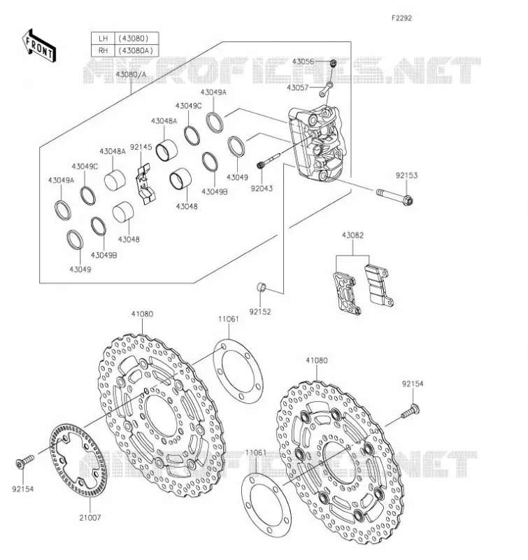 FREIN AVANT Kawasaki MOTOS 1000 2020 VERSYS 1000  KLZ1000CLF