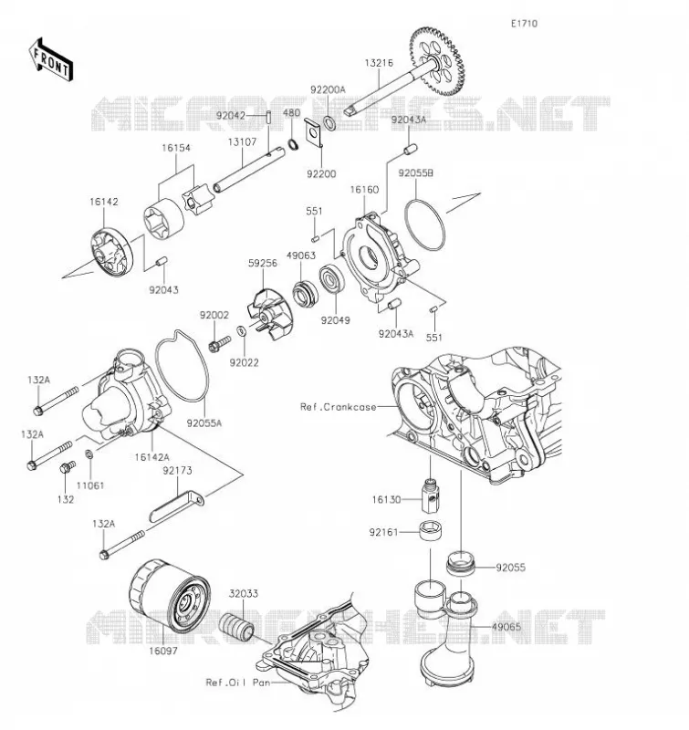 POMPE A HUILE Kawasaki MOTOS 1000 2020 VERSYS 1000  KLZ1000CLF