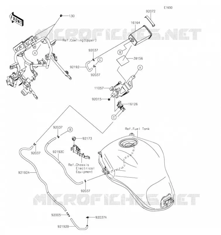 SYSTEME D'EVAPORATION CARBURANT Kawasaki MOTOS 1000 2020 VERSYS 1000  KLZ1000CLF
