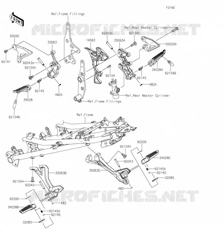 REPOSE PIED Kawasaki MOTOS 400 2019 Z400  ER400DKF