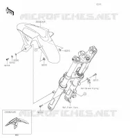 GARDE BOUE AVANT pour Kawasaki Z400