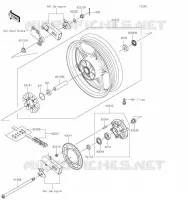 MOYEU ARRIERE pour Kawasaki Z400