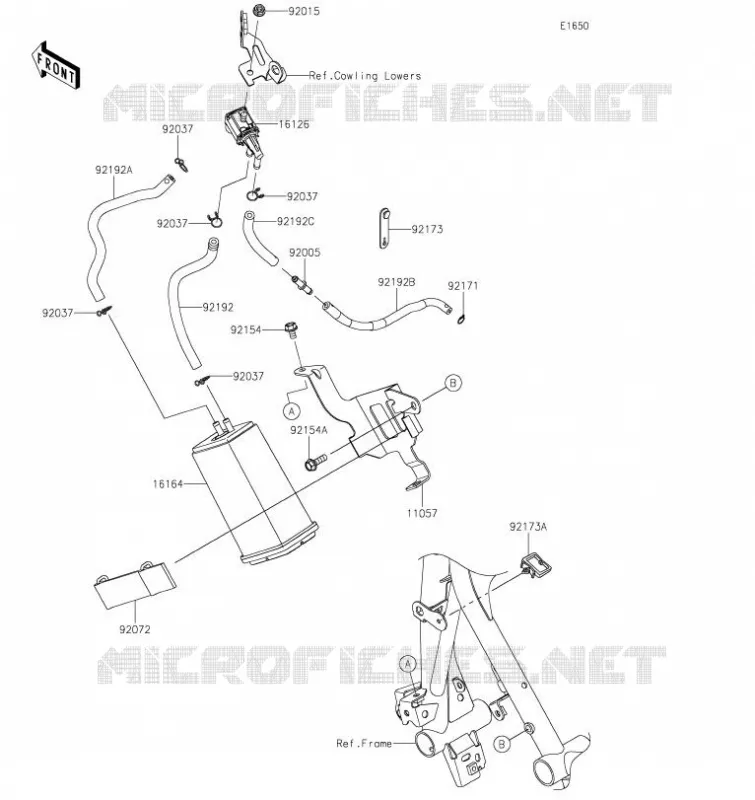 SYSTEME D'EVAPORATION CARBURANT Kawasaki MOTOS 400 2020 Z400  ER400DLF