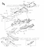 CACHE LAT&Eacute;RAL/GARDE CHAINE pour Kawasaki Z400