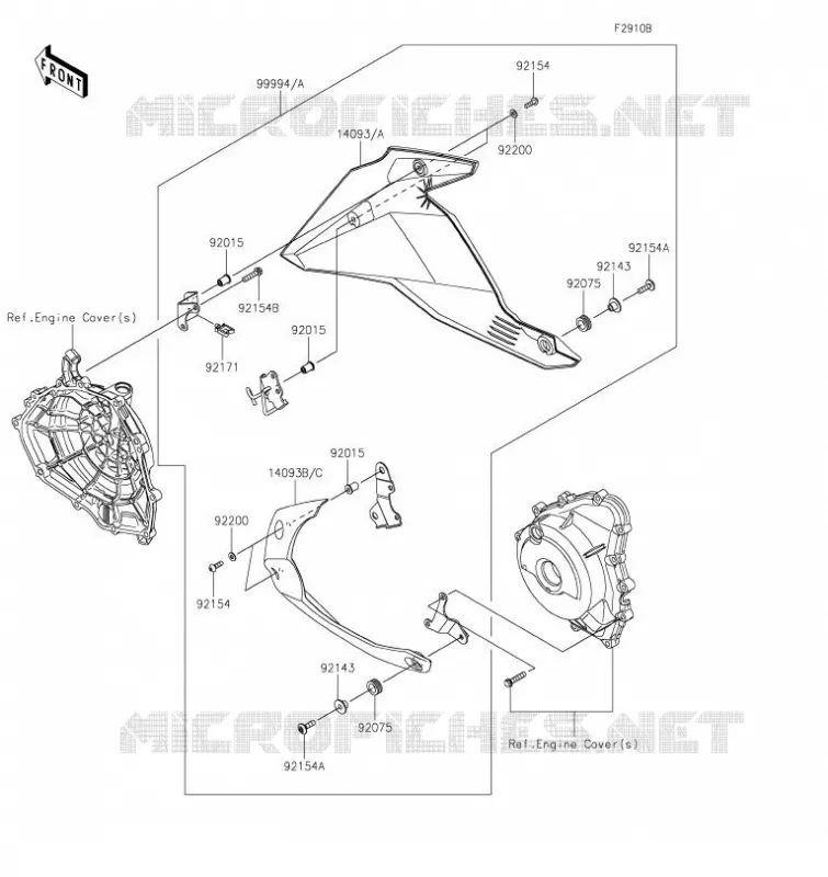 ACCESSOIRE(Lower Cowling) Kawasaki MOTOS 400 2020 Z400  ER400DLF