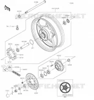 MOYEU ARRIERE pour Kawasaki Z650