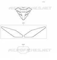 ACCESSOIRE(Tank Pads and Meter Film) pour Kawasaki Z650