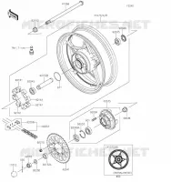 MOYEU ARRIERE pour Kawasaki Z650