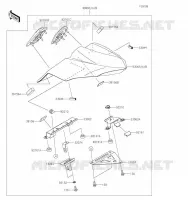 ACCESSOIRE(Pillion Seat Cover) pour Kawasaki NINJA 650