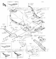 CACHE LAT&Eacute;RAL/GARDE CHAINE pour Kawasaki NINJA 650