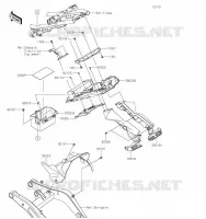 GARDE BOUE ARRI&Egrave;RE pour Kawasaki NINJA 650