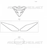 ACCESSOIRE(Tank Pads and Meter Film) pour Kawasaki NINJA 650