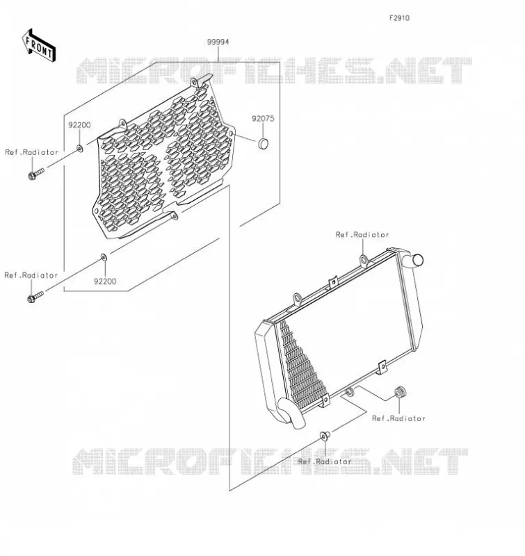 ACCESSOIRE(Radiator Trim) Kawasaki MOTOS 1000 2021 VERSYS 1000 SE  KLZ1000DMFNN