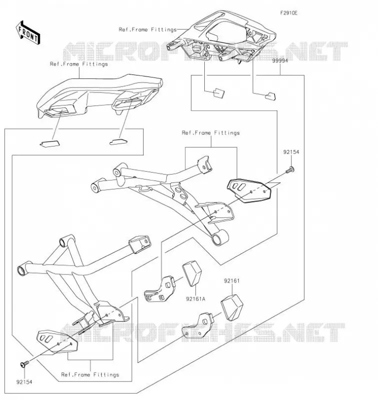 ACCESSOIRE(Bag Fitting Kit) Kawasaki MOTOS 1000 2021 VERSYS 1000 SE  KLZ1000DMFNN