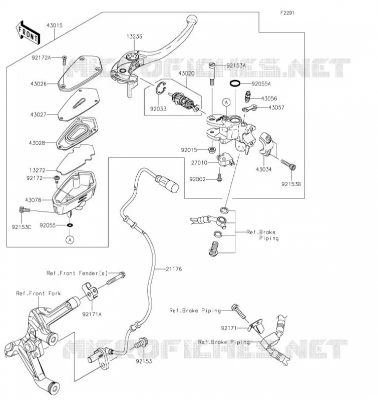 MAITRE CYLINDRE AV Kawasaki MOTOS 1400 2020 1400GTR  ZG1400ELF
