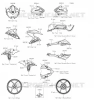 AUTOCOLLANT(M.S.BLACK)(CA,US) pour Kawasaki Z H2