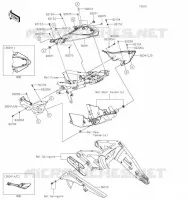CACHE LAT&Eacute;RAL/GARDE CHAINE pour Kawasaki Z H2