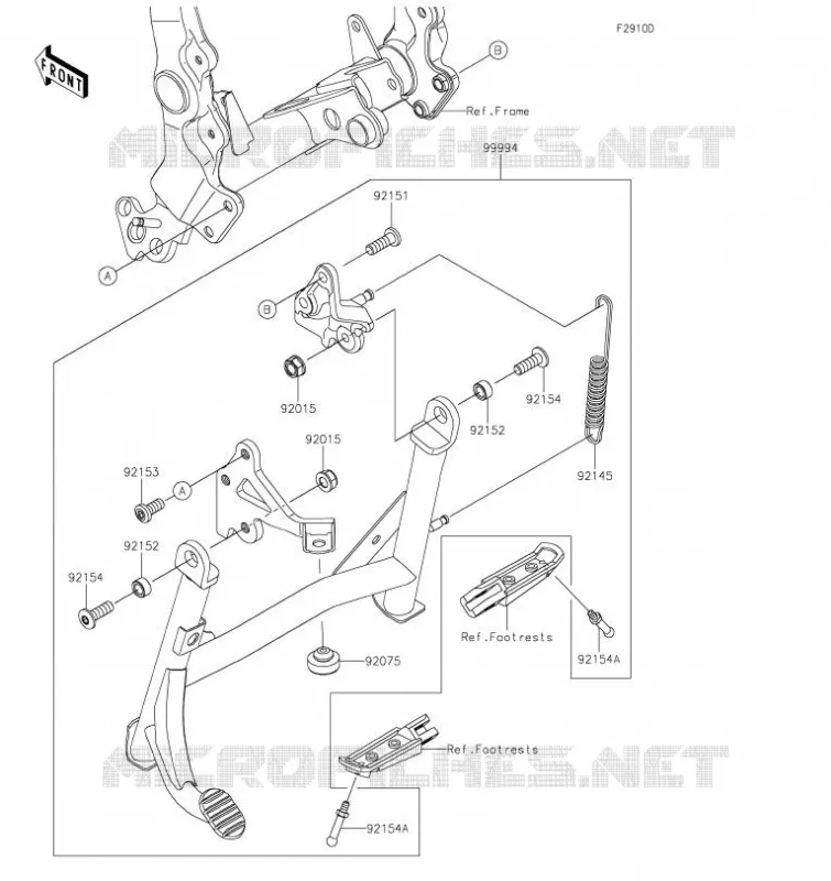 ACCESSOIRE(Center Stand) Kawasaki MOTOS 900 2020 Z900RS  ZR900CLFB